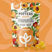 Potters | Peach | Live Resin Sugar Free Fruit Chews | 100mg