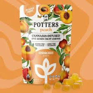 Potters - Potters | Peach | Live Resin Sugar Free Fruit Chews | 100mg