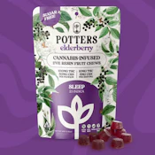 Potters Elderberry 2:1 Live Resin Sugar-Free Fruit Chew | 100mg THC + 50mg CBN | I |