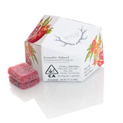 WYLD Pomegranate 1:1 (H) THC:CBD Gummies 100:100mg