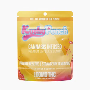 KUSHY PUNCH - Kushy Punch - Indica - Private Reserve - Strawberry Lemonade - Gummies - (100mg)