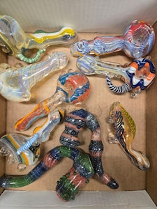 Shock and Awe - Handblown Glass Pipes - Premium