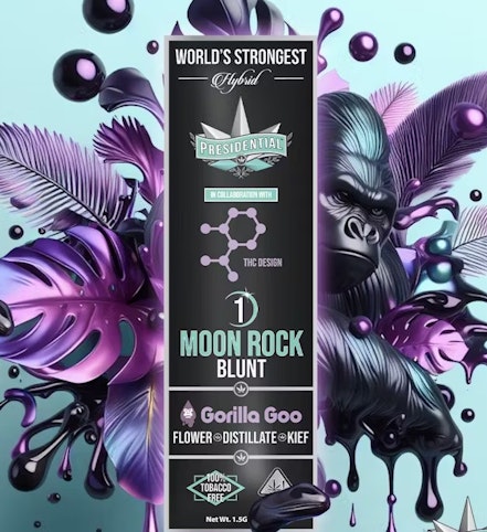 DUMBO ELECTRIC - Gorilla Goo -Hybrid- 40.08% THC | Presidential Moon Rock Blunt (Infused-Preroll) 1.5g | Dumbo Electric     -mm11 front