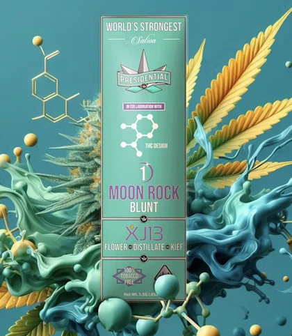 Dumbo Electric - XJ-13 -Sativa- 42.59% THC | Presidential Moon Rock Blunt Infused-Preroll 1.5g | Dumbo Electric     -ll10 back