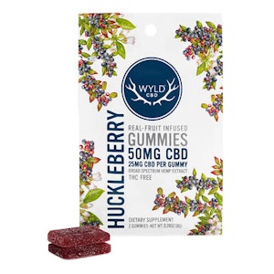 WYLD - WYLD - Huckleberry - CBD Gummy - 50mg CBD - 2pc - (THC FREE)