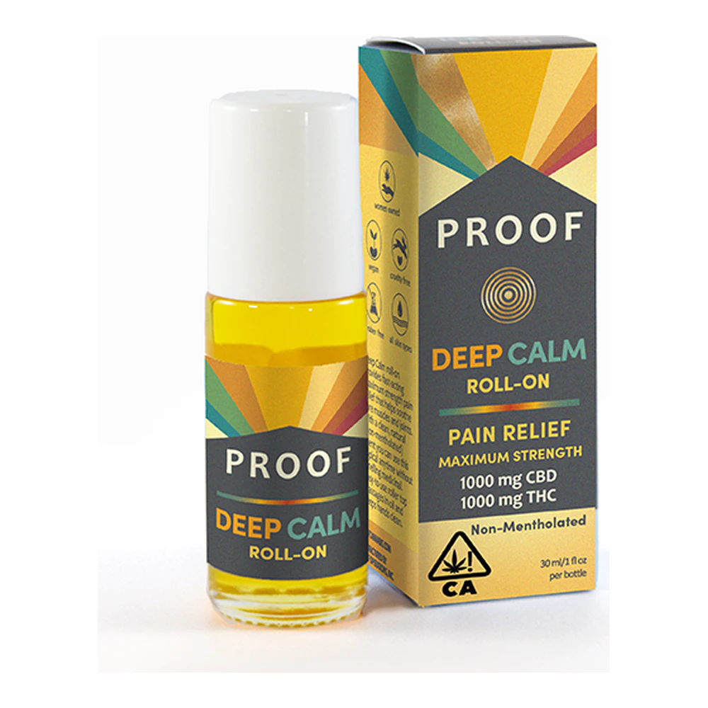Proof - Proof | Deep Calm Pain Relief 1:1 | CBD:THC | Roll-On Topical | 1oz | 1000mg Main Image