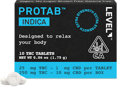 LEVEL | Indica Protab | Max Strength | THC Tablets - 2ct.