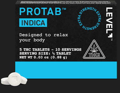 LEVEL+ - Level- PROTAB Indica 5ct. 20mg per tablet