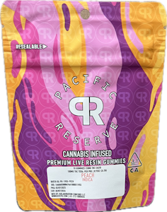 PACIFIC RESERVE - Peach 100mg 10 Pack Live Resin Gummies - Pacific Reserve