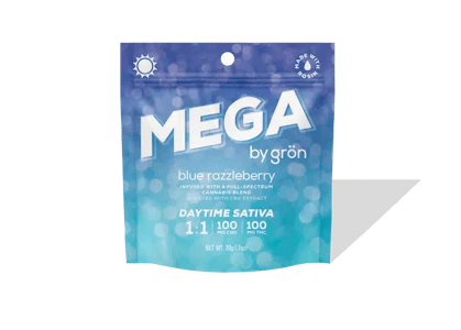 GRON - Gron Blue Razzleberry 1:1 CBG Mega Pearl 100mg