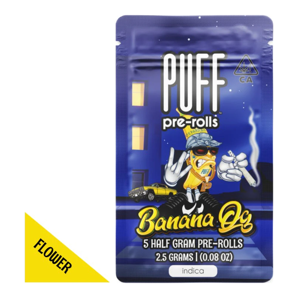 PUFF - PUFF | Banana OG | Pre-Roll 5pk | 2.5g Main Image