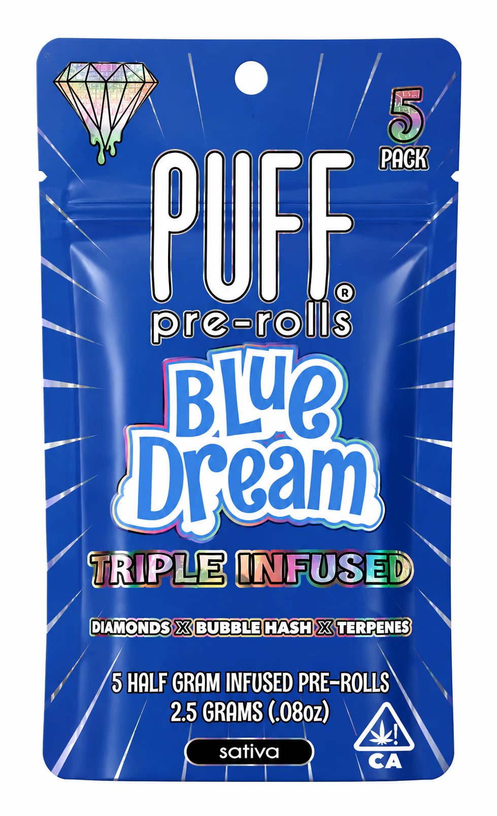 PUFF - Puff | Blue Dream | Triple Infused | Pre-Rolls | 5pk Main Image