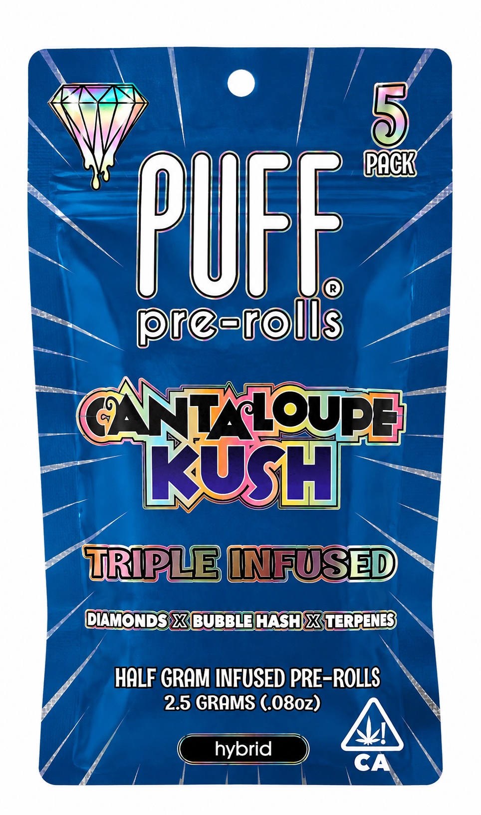 Puff | Cantaloupe Kush | Triple Infused | Pre-Rolls | 5pk