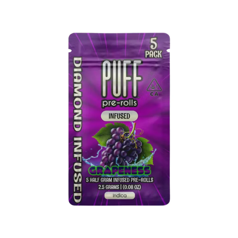 PUFF - PUFF | GRAPENESS - 5PK INFUSED | PREROLL | 2.5G Main Image
