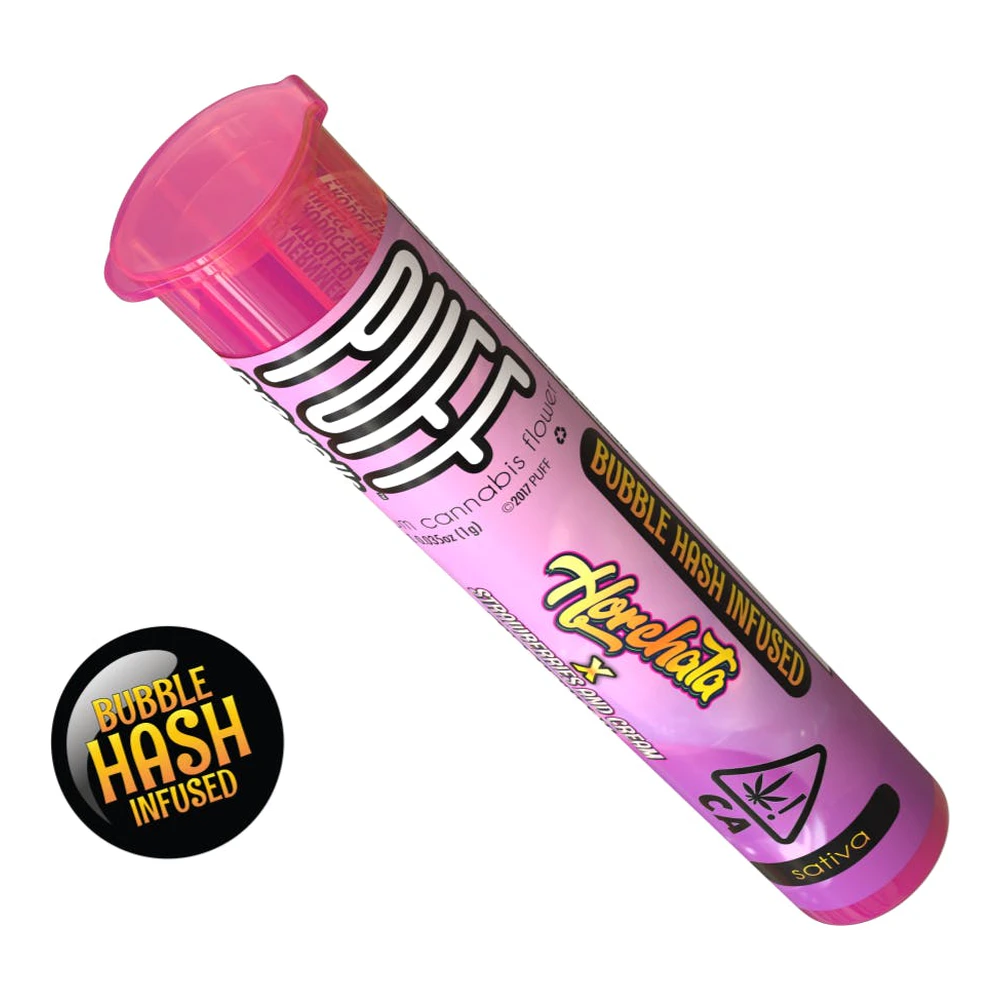 PUFF - PUFF | Horchata x Strawberries and Cream | Bubble Hash Infused Pre-Roll | 1g Main Image