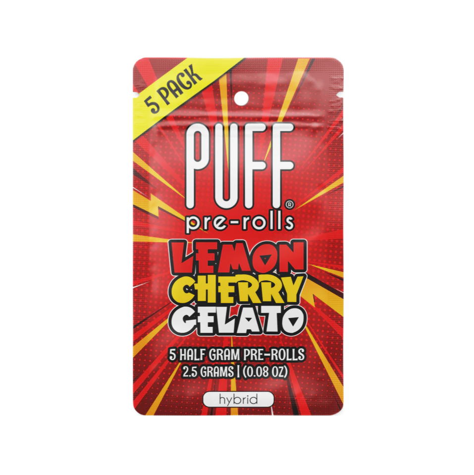 PUFF - Puff | Lemon Cherry Gelato | Pre-Rolls | 5pk Main Image