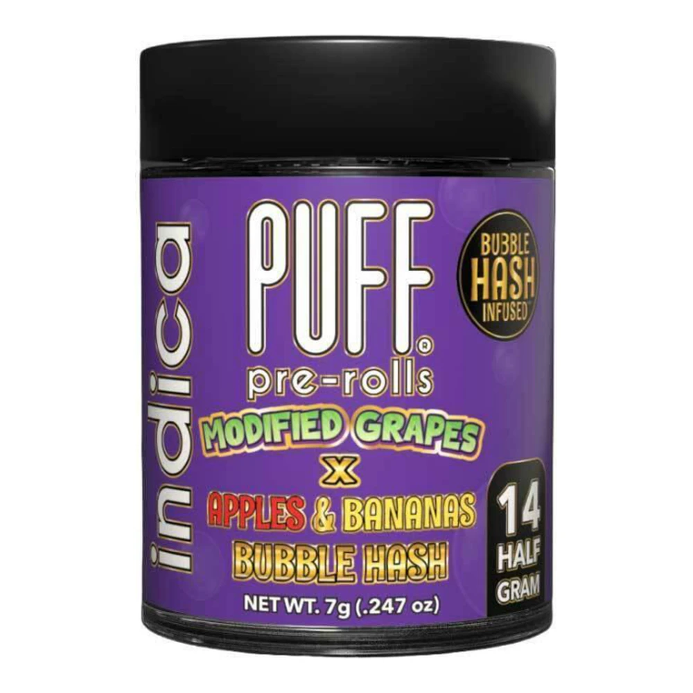 PUFF - PUFF | Modified Grapes x Apples & Bananas | Bubble Hash Infused Pre-Roll 14pk | 7g Main Image