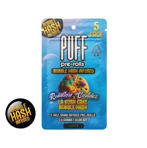 PUFF - PUFF | RAINBOW COOKIES X LA KUSH CAKE - 5PK INFUSED | PREROLL | 2.5G