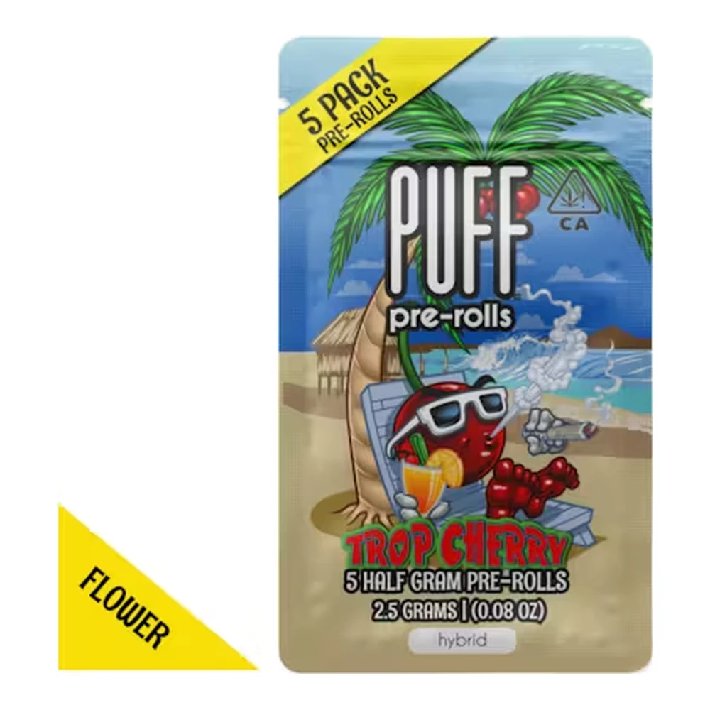 PUFF - PUFF | Trop Cherry | Pre-Roll 5pk | 2.5g Main Image