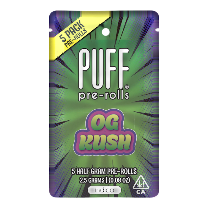 2.5g OG Kush Pre-Roll Pack (.5g - 5 Pack) - PUFF picture