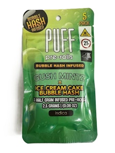 PUFF - Puff - Gush Mintz x Ice Cream Cake -  39.24% - 0.5g ea 5pk - Infused - Pre-Roll