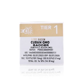 PUNCH - Concentrate - Cuban GMO - Live Rosin Badder - Tier 1 - 1G
