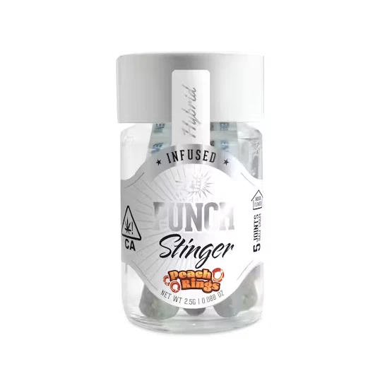 Punch Extracts - Punch Stinger Peach Rings Infused Preroll Pack (H) 2.5g Main Image
