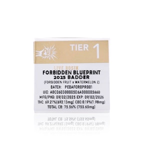 PUNCH - Concentrate - Forbidden Blueprint 2025 - Tier 1 - Live Rosin Badder - 1G
