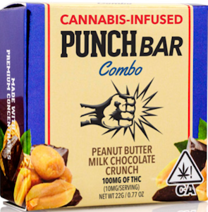 Punch - [Punch] Chocolate Bar - 100mg - Peanut Butter Milk Chocolate (H)