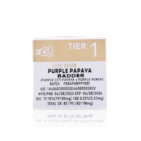 PUNCH - Concentrate - Purple Papaya - Tier 1 - Live Rosin Badder - 1G