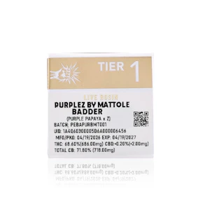PUNCH - Concentrate - Purplez By Mattole - Live Rosin Badder - Tier 1 - 1G