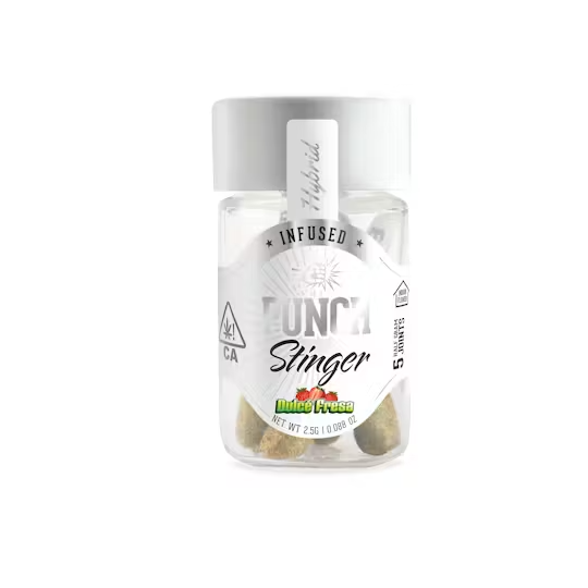 Punch | Dulce Fresa | Stinger | Infused & Rolled in Kief | 5pk