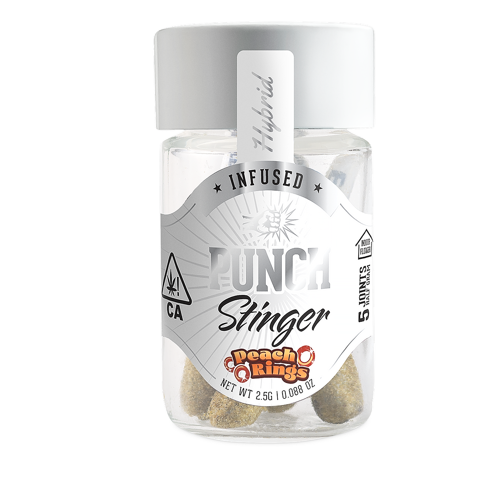 Punch | Peach Rings | Stinger | Infused & Rolled in Kief | 5pk