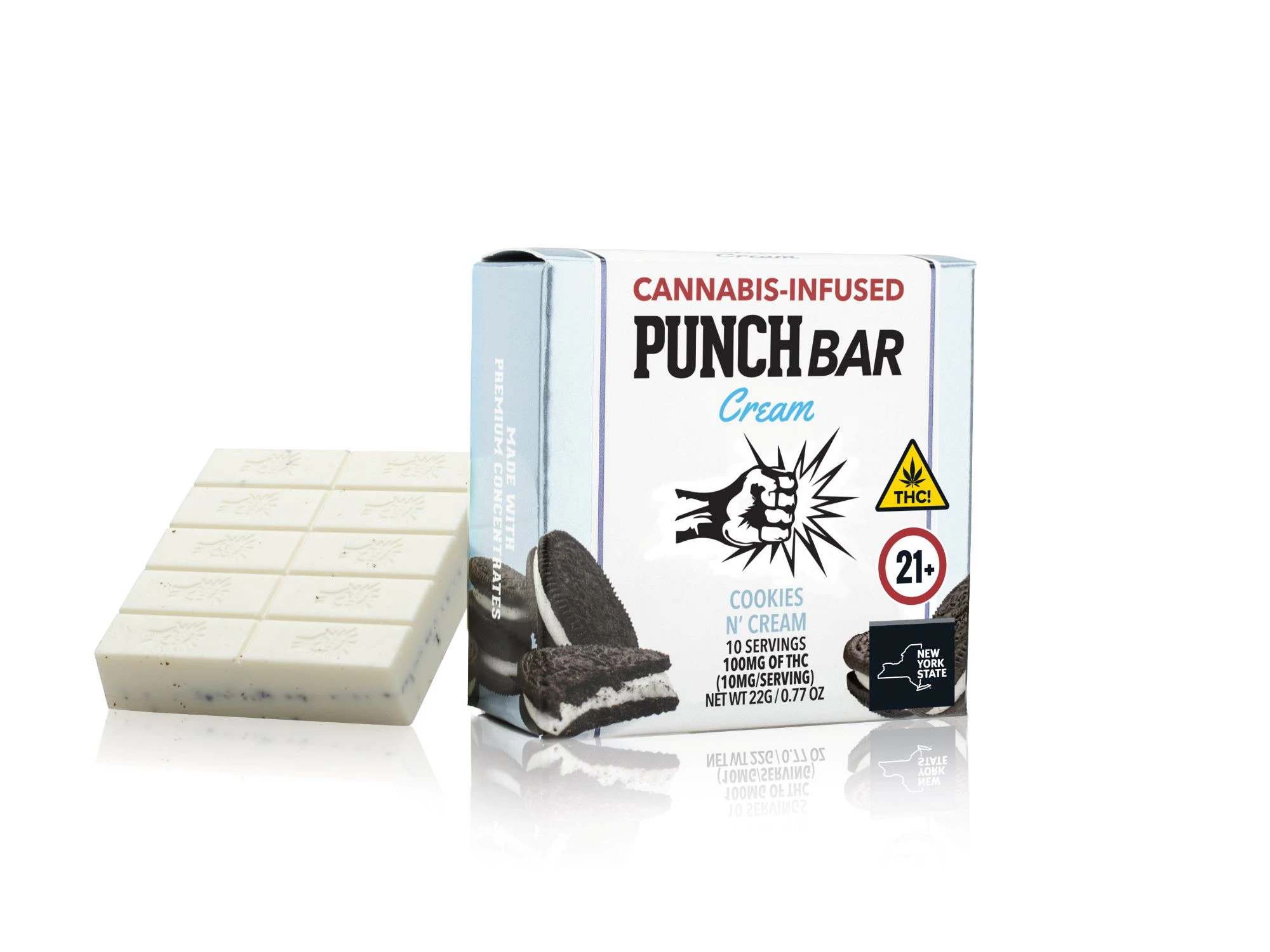 Punch - Punch | Cookies n Cream Chocolate Bar | 100mg Main Image