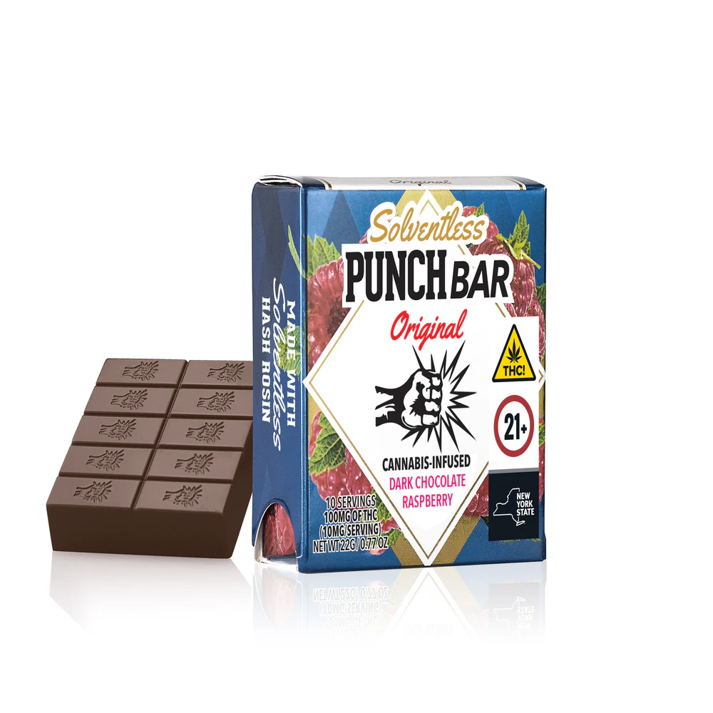 Punch Bar - Punch | Chocolate | Solventless | Dark Chocolate Raspberry |100mg Main Image