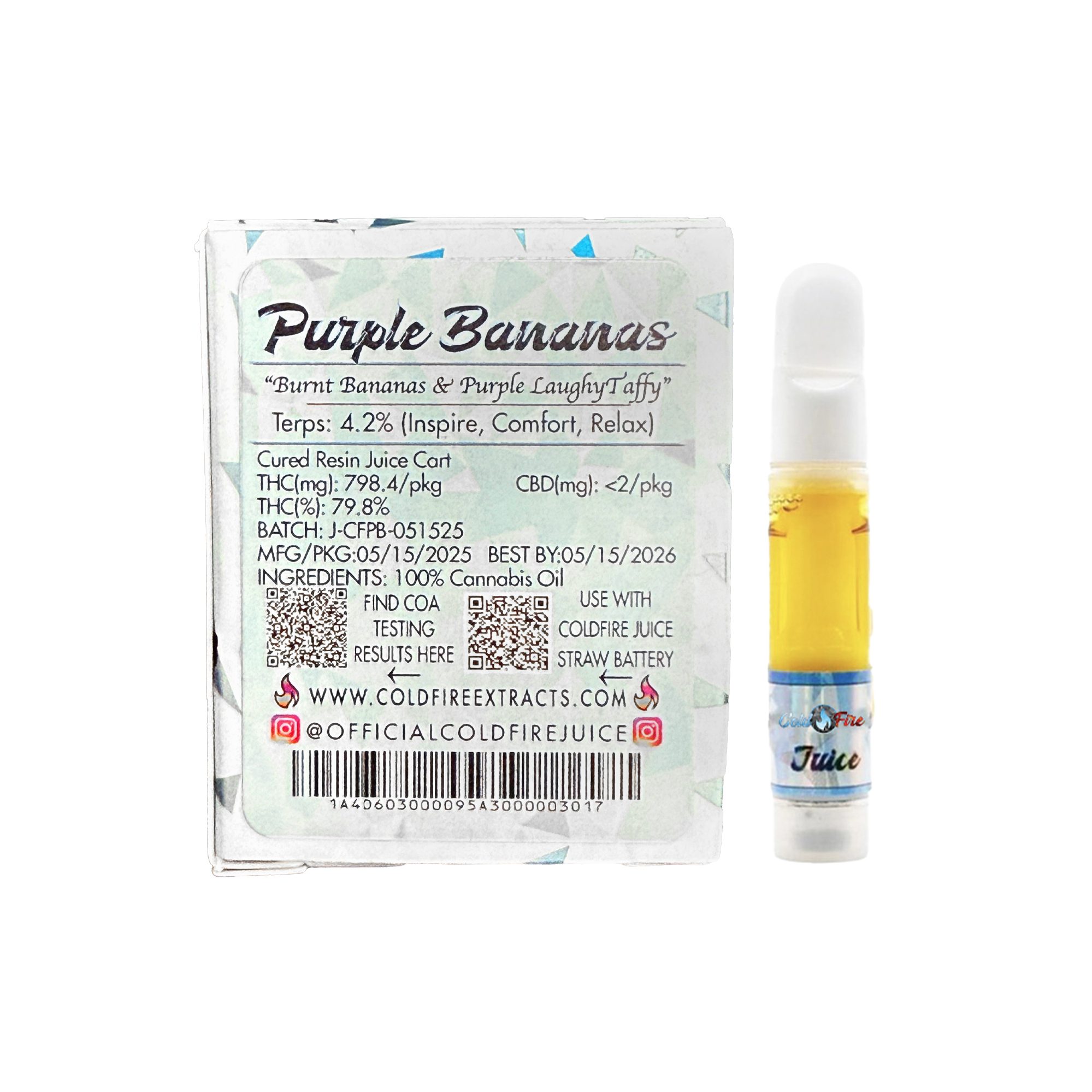 ColdFire Purple Bananas Live Juice Cartridge 1.0g