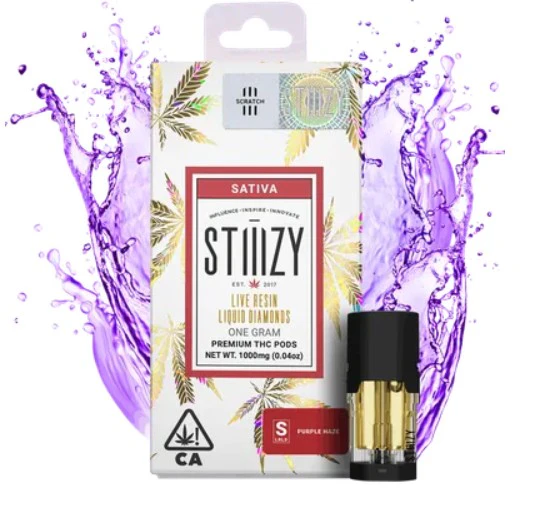 STIIIZY - Stiiizy - Purple Haze - 1g Live Resin Liquid Diamonds Pod Main Image