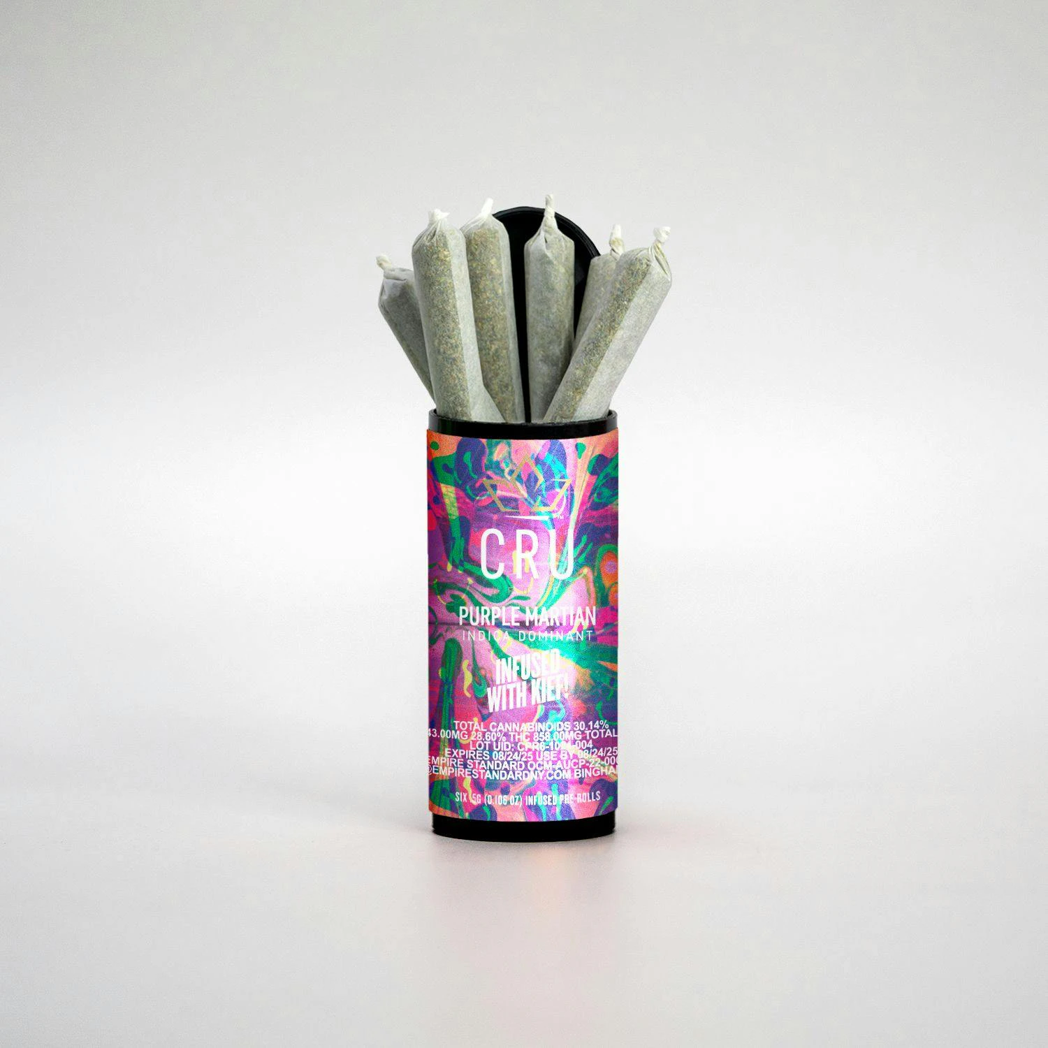 CRU Cannabis - CRU | Purple Martian 6pk Infused w/ Kief Pre-rolls Main Image