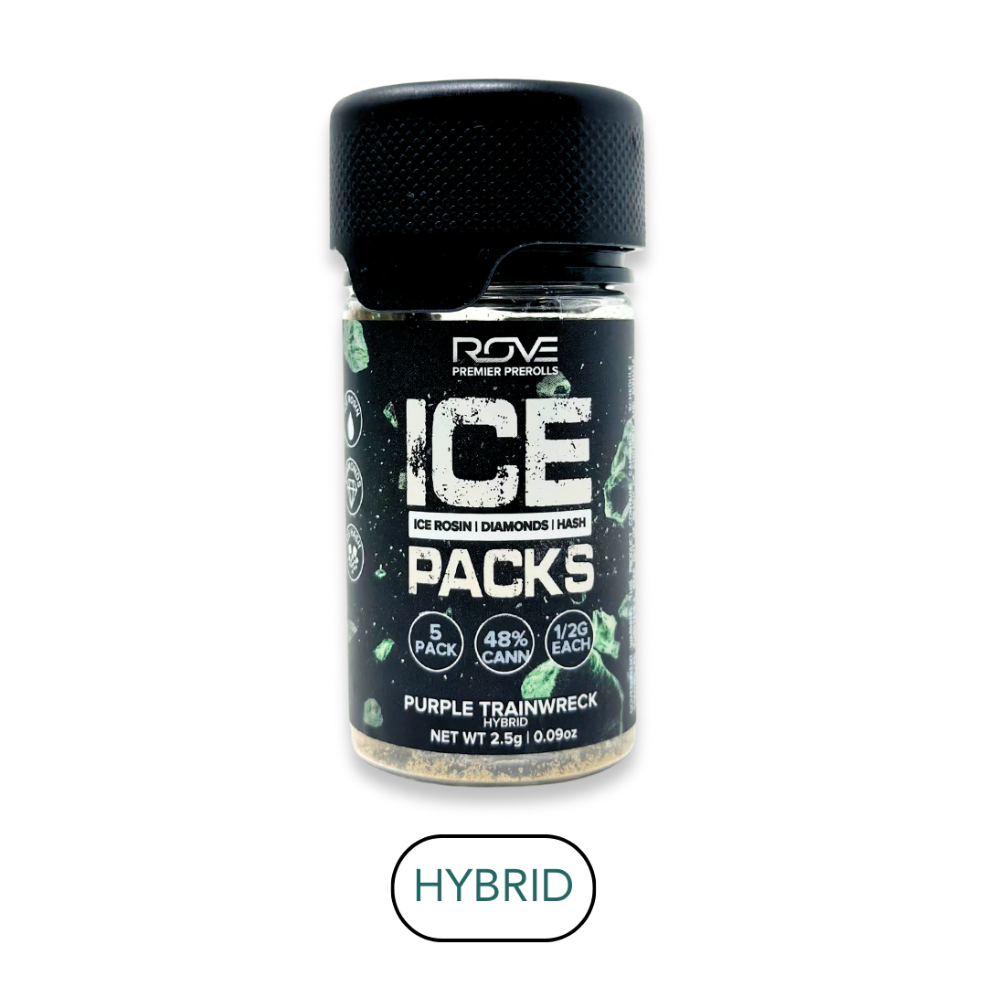 ROVE - Rove - Ice Packs - Purple Trainwreck - Infused Preroll Pack - 5pk - 2.5g Main Image