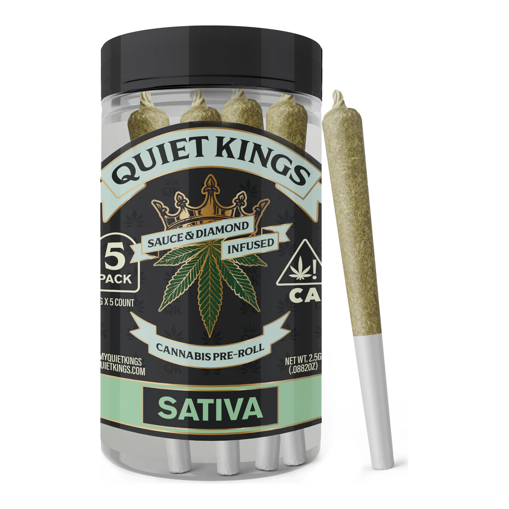 Quiet Kings - Quiet Kings | Cantaloupe Kush | Sauce & Diamond Infused Pre-Roll 5pk | 2.5g Main Image