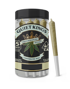 Quiet Kings - Quiet Kings - Grape God - Sauce & Diamond Infused - Preroll - 5pk - 2.5g