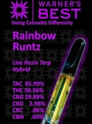 Rainbow Runtz | High CBG | Full Spectrum Distillate | 510 Vape Cart | 1g