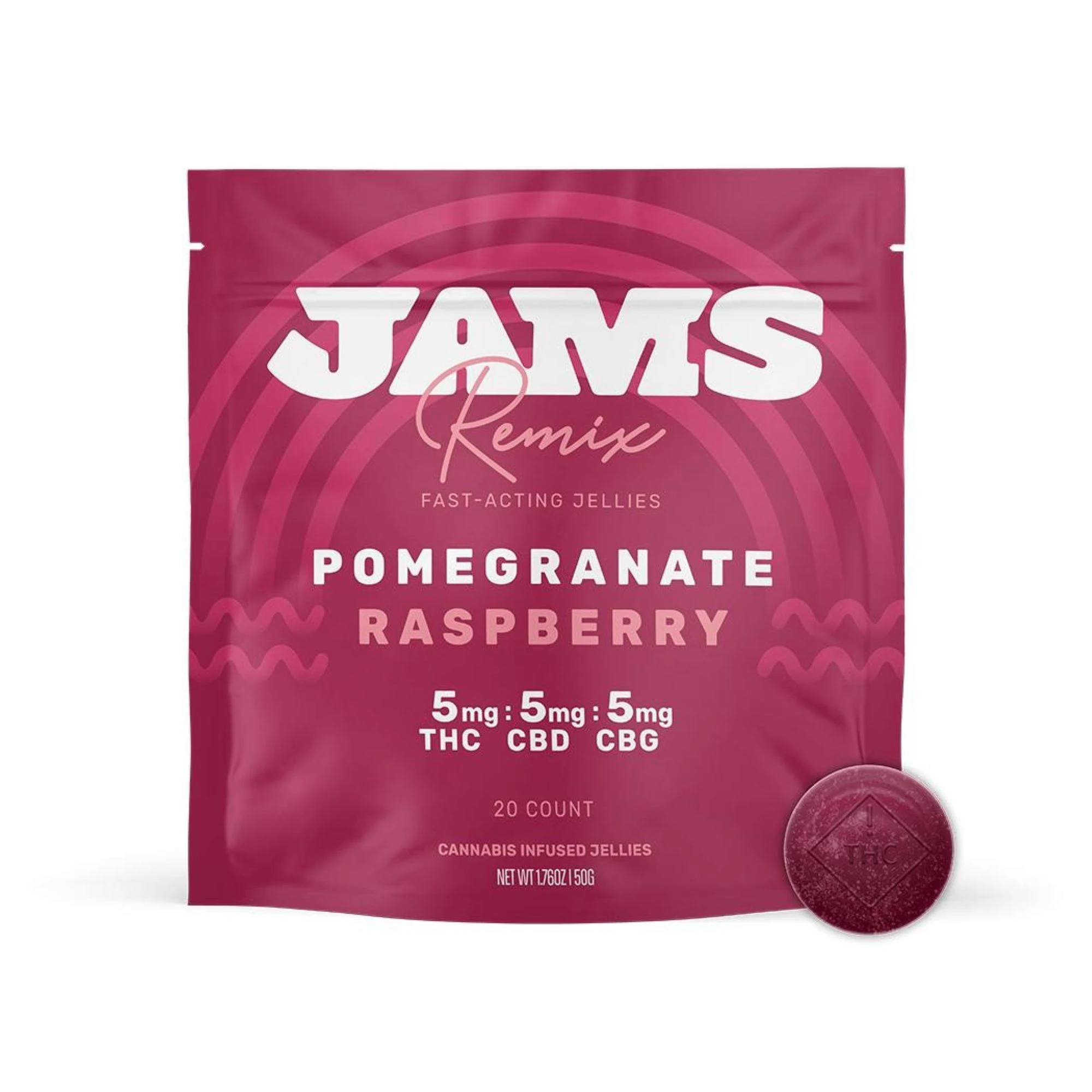 JAMS - JAMS Remix Fast Acting Ratio Jellies Raspberry Pomegranate (H) 01694 Main Image