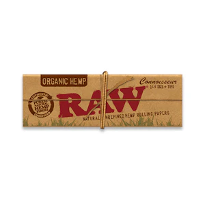 RAW - 1 1/4 ORGANIC ROLLING PAPER W/ TIP - RAW