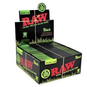Raw - RAW - Black Organic Hemp Papers (King Size) 
