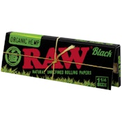 1 1/4 RAW Black Organic Hemp Papers