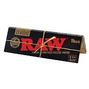 Raw - Classic BLACK Rolling Papers Pack 1 1/4