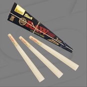 Raw | Pre Roll Cones | Classic Black King Size Scoop Pack | 3pk
