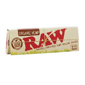 RAW - RAW - Natural Unrefined Rolling Papers - Organic Hemp 1 1/4