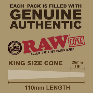 RAW - RAW Classic Pre-Rolled Cones - King Size